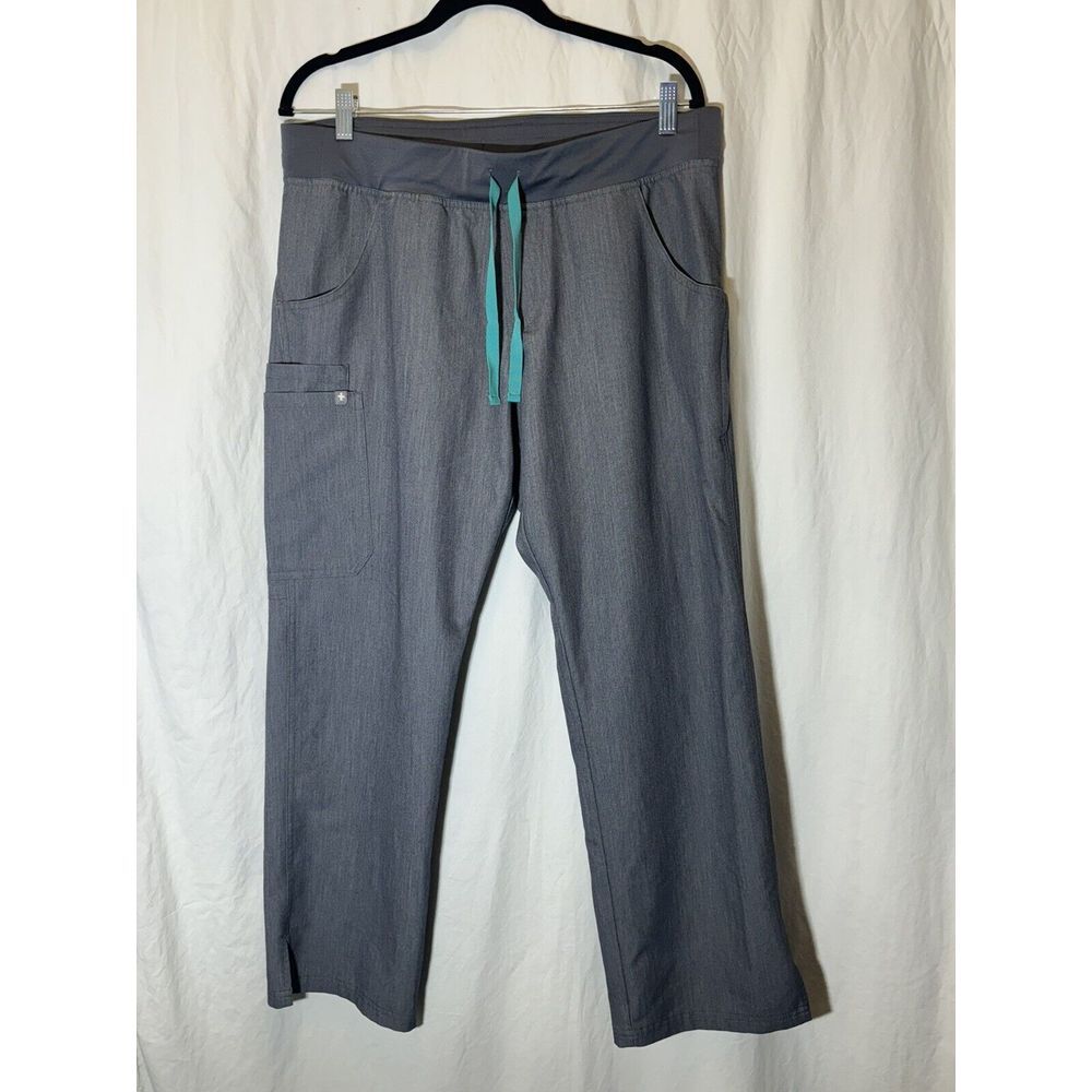 FIGS Technical Collection  KADE Gray Cargo‎ Scrub Pants Women's Size Large Y20